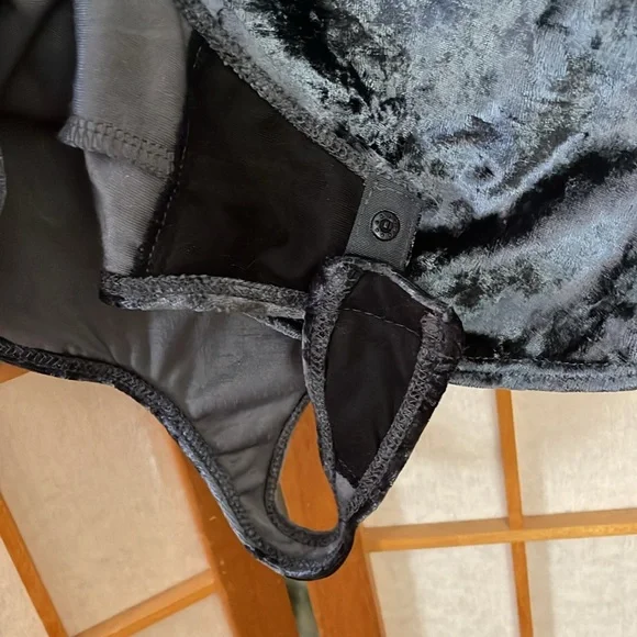 Free People Intimately Don’t You Wish Velvet Bodysuit in Black / Medium NWT - Picture 7 of 16